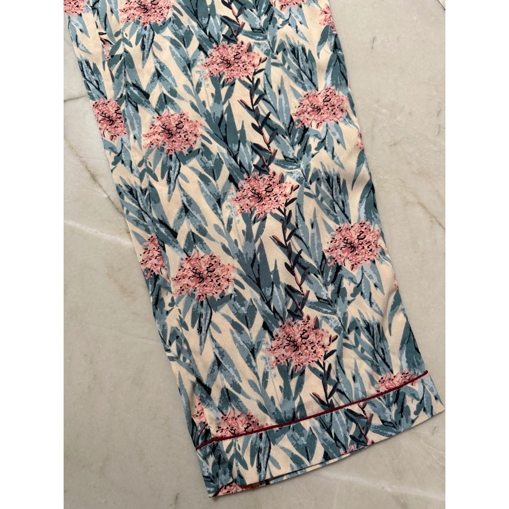 Cynthia Rowley Women's Floral Tropical Pajama Set M Short Sleeve Top Large Pants - Picture 9 of 15